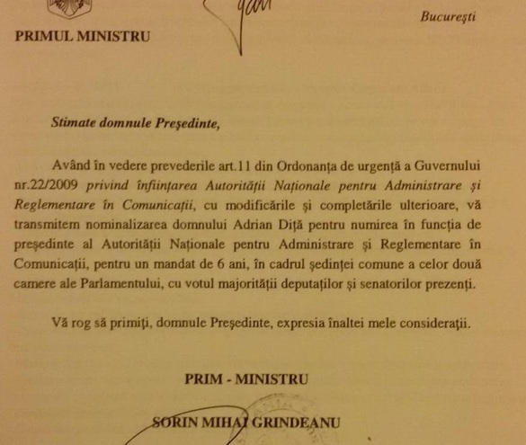 DOCUMENT Adrian Diță, director la Vodafone și Telekom, a fost propus la șefia ANCOM