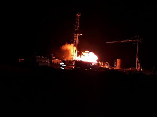 VIDEO & FOTO Incendiu la o sondă de gaz din Satu Mare