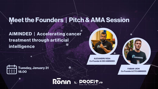 AIMinded, startup-ul timișorean de MedTech, caută finanțare pentru accelerarea tratamentului de cancer folosind Inteligența Artificială. Participă la sesiunea de LIVE PITCHING cu fondatorii AIMinded