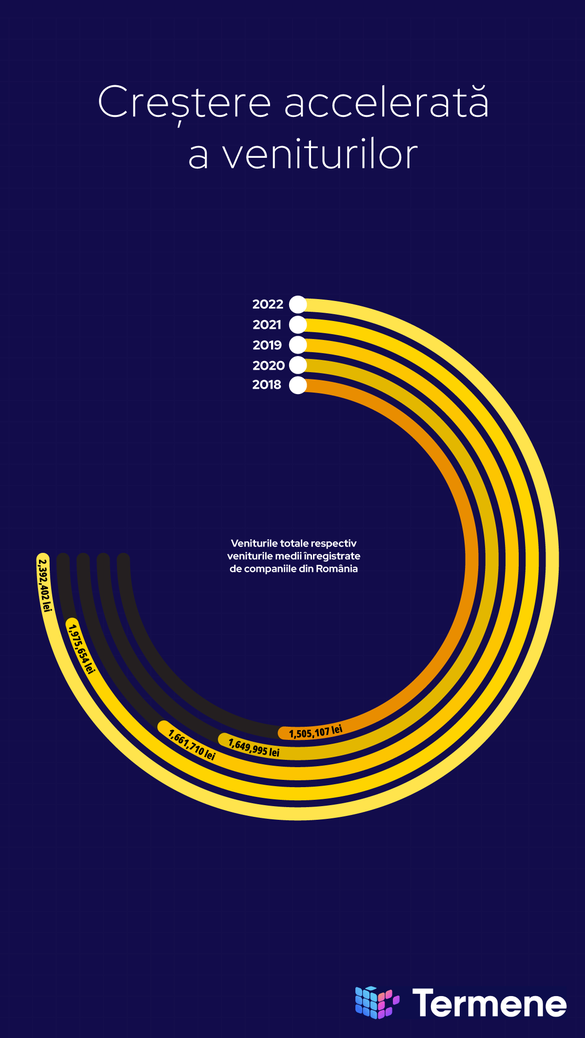 INFOGRAFICE Analiza Termene.ro: 2022, cel mai profitabil an pentru companiile românești