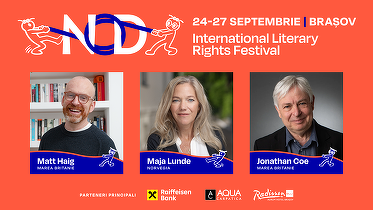 Jonathan Coe, Maja Lunde și Matt Haig vin la NOD Festival (Brașov, 24-27 septembrie 2026)