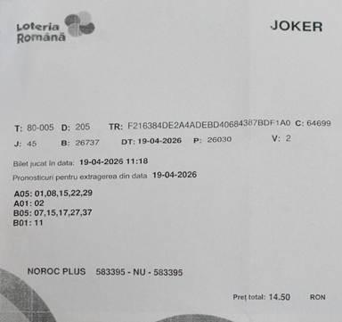 FOTO Record loto în România, câștig mare. Cel mai mare premiu din istoria Loto 6/49 a fost câștigat. Biletul a costat doar 8,50 lei, combinație ciudată de numere