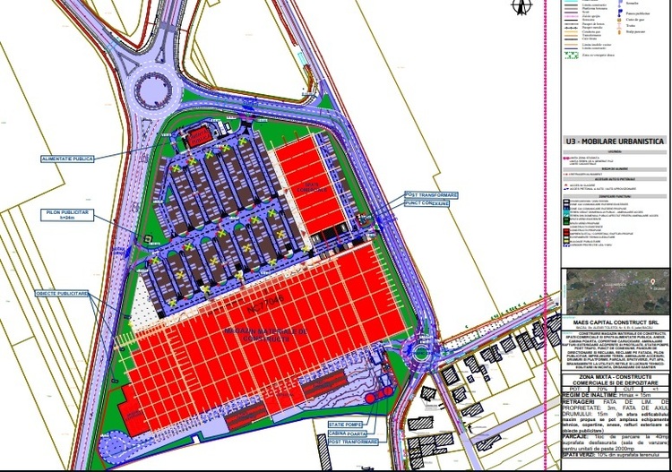 Planul proiectului Dedeman de lângă Cluj-Napoca Planul proiectului Dedeman de lângă Cluj-Napoca