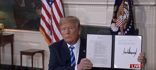 VIDEO OFICIAL Trump anunță și semnează retragerea SUA din acordul nuclear cu Iran. Indicii bursieri din SUA și cotațiile petrolului au căzut