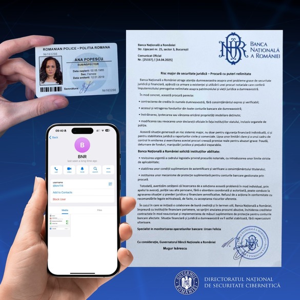Atenționare - Document fals atribuit BNR FOTO