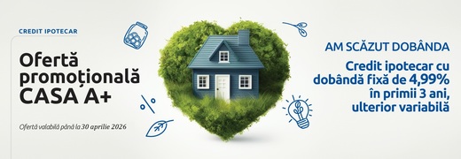 Bani pentru cine vrea locuințe eficiente energetic. Exim Banca Românească lansează un credit ipotecar cu 4,99%, dobândă fixă în primii 3 ani