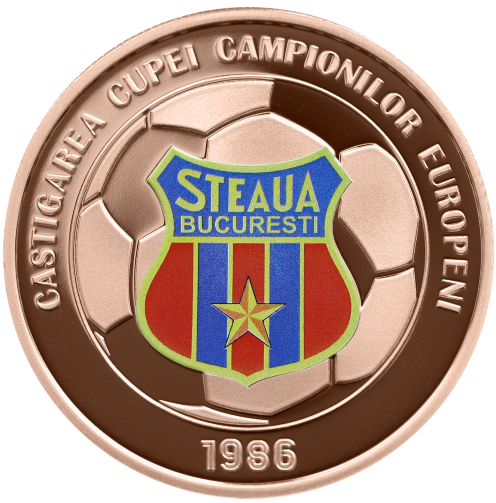 FOTO BNR lansează monede cu tema „Steaua București – 40 de ani de la câștigarea Cupei Campionilor Europeni”