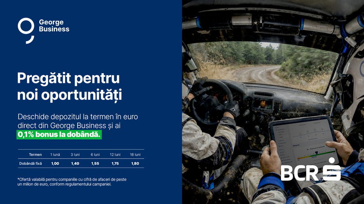 FOTO BCR anunță că oferă una dintre cele mai competitive dobânzi la depozitele la termen pentru companii
