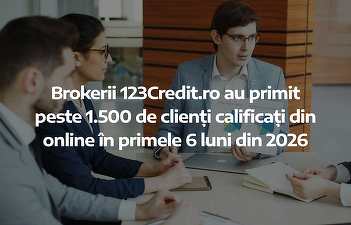 Brokerii 123Credit.ro au primit peste 1.500 de clienți calificați în primele 6 luni din 2026 prin intermediul platformei
