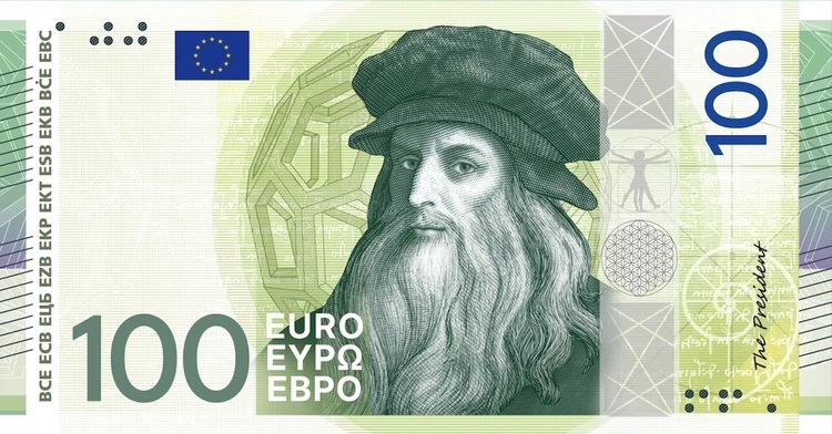 FOTO Cum ar putea arăta noile bancnote euro. Beethoven și Marie Curie vs păsări și râuri