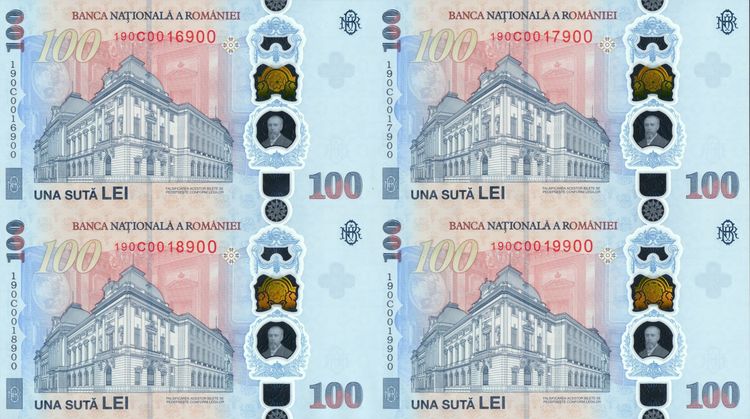 FOTO Bancnotă aniversară de 100 lei. Banca Națională a României lansează în circuitul numismatic o bancnotă dedicată lui Eugeniu Carada
