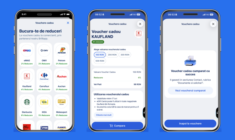 FOTO BCR introduce achiziția de vouchere cadou digitale direct în George