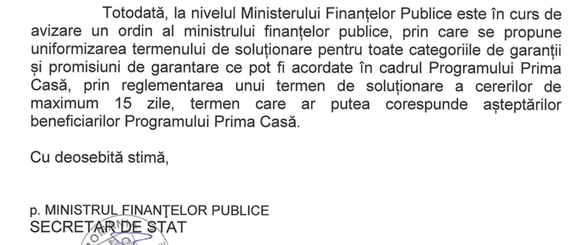 DOCUMENT Cererile pentru Prima Casă ar urma să fie rezolvate în cel mult 15 zile. Peste 7.000 de dosare se află în analiză