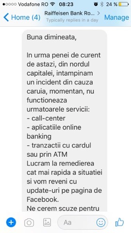 Raiffesen Bank are probleme la servere. Nu au funcționat cardurile și ATM-urile. Situația este în curs de remediere