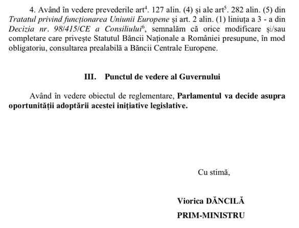 Guvernul Dăncilă îi transmite lui Dragnea: Proiectul prin care BNR e obligată să aducă în țară rezerva de aur trebuie să aibă avizul Băncii Centrale Europene