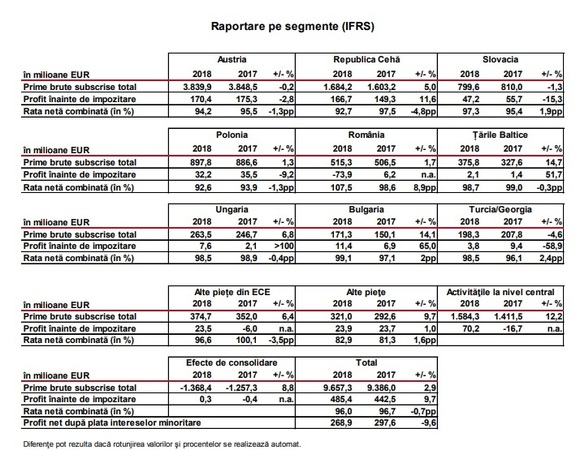 Operațiunile din România ale VIG au înregistrat pierdere