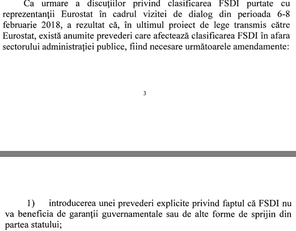 CONFIRMARE DOCUMENT Senatul a adoptat noua formă a Fondului Suveran, cu mai puține companii. La cererea Eurostat, Fondul nu va avea garanții guvernamentale și va putea vinde pachete majoritare la companii de stat