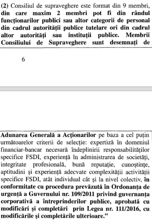 CONFIRMARE DOCUMENT Senatul a adoptat noua formă a Fondului Suveran, cu mai puține companii. La cererea Eurostat, Fondul nu va avea garanții guvernamentale și va putea vinde pachete majoritare la companii de stat