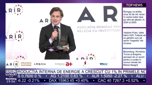 DN AGRAR Group a primit premiul „Cea mai bună companie în IR” în cadrul evenimentului Gala by ARIR 2023. Peter de Boer, fondator: De când ne-am listat, avem profituri record. Strategie clară de a ne îmbunătăți comunicarea cu investitorii