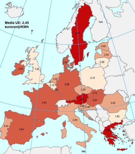 Topul facturilor la gaze din capitalele europene: Bucureștenii plătesc cel mai redus preț pe KWh din Europa