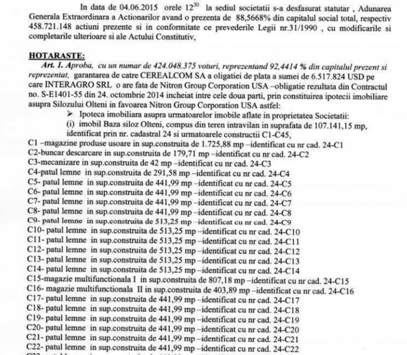 DOCUMENT Două companii insolvente controlate de miliardarul Ioan Niculae sunt urmărite penal în urma reclamației unui gigant american al tradingului de îngrășăminte chimice