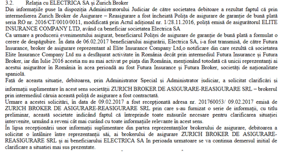 DOCUMENTE Plângere penală pe motiv că asigurătorul din Gibraltar care garanta plățile Transenergo către Electrica SA nu și-ar fi onorat obligațiile