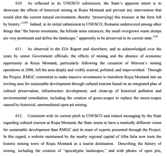 OFICIAL Roșia Montană și precedentul piramidelor egiptene. Demersul României de includere a zonei în patrimoniul UNESCO, argument cu care i se cer despăgubiri de 2% din PIB. Un 