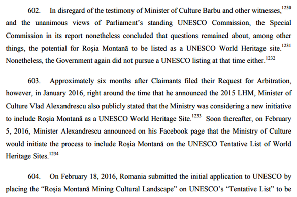 OFICIAL Roșia Montană și precedentul piramidelor egiptene. Demersul României de includere a zonei în patrimoniul UNESCO, argument cu care i se cer despăgubiri de 2% din PIB. Un 