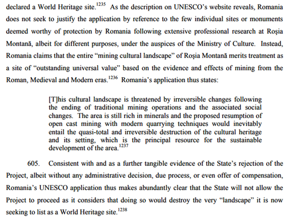 OFICIAL Roșia Montană și precedentul piramidelor egiptene. Demersul României de includere a zonei în patrimoniul UNESCO, argument cu care i se cer despăgubiri de 2% din PIB. Un 