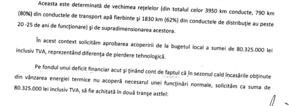 DOCUMENT Primăria Capitalei salvează RADET cu încă 80 milioane lei de la buget, după ce Regia și-a 