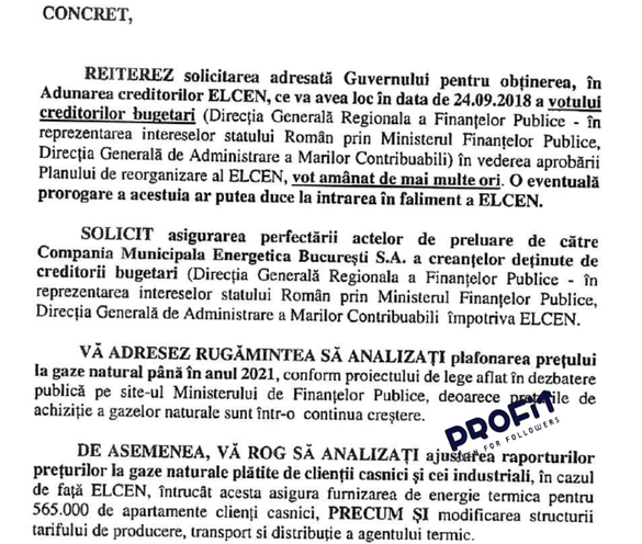 EXCLUSIV DOCUMENT + VIDEO Astăzi - ziua Z pentru Elcen: faliment dacă reorganizarea nu e aprobată, cu efecte sociale greu de imaginat. Scrisoare la Guvern - Pericol de scumpire masivă a gigacaloriei. UPDATE: Planul de reorganizare a fost votat de creditori