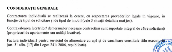 DOCUMENT Apa Nova va instala contoare inteligente de măsurare a consumului de apă în București. Obligații noi de racordare, plus reguli pentru contractarea și facturarea individuală