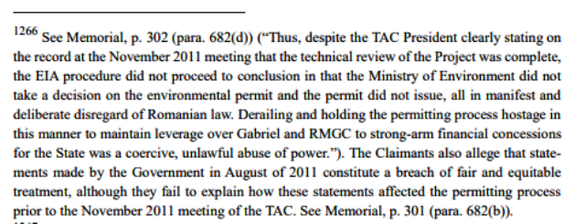 DOCUMENT Apărarea României în procesul Roșia Montană de la Washington, scenariu teoretic: Dacă Guvernul își dă acordul, RMGC ar putea începe proiectul minier în 2022