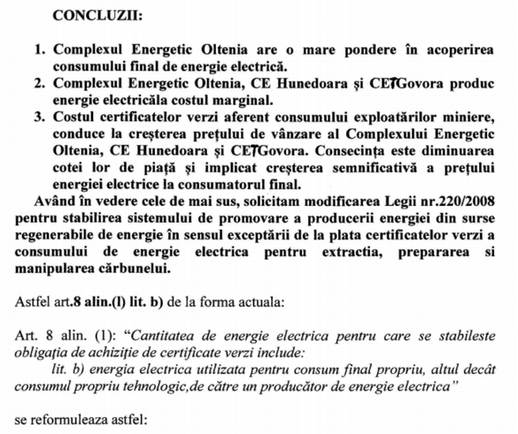 Producătorii de energie pe cărbune pot fi scutiți de certificatele verzi pentru subvenționarea regenerabilelor, însă pe listă pot intra Romgaz și OMV Petrom. Detalii vor fi anunțate la Profit Energy.forum