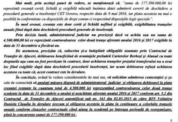 DOCUMENTE O afacere între 2 mari companii de stat parafată la nivel guvernamental riscă să se sfârșească prost. CE Oltenia își cere la tribunal banii pe minele Berbești și Alunu, vândute CET Govora în urmă cu peste 3 ani