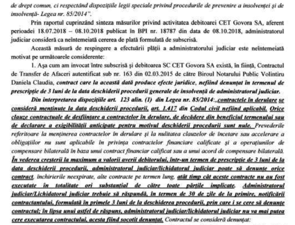 DOCUMENTE O afacere între 2 mari companii de stat parafată la nivel guvernamental riscă să se sfârșească prost. CE Oltenia își cere la tribunal banii pe minele Berbești și Alunu, vândute CET Govora în urmă cu peste 3 ani