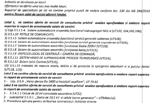 DOCUMENT Hidroelectrica angajează consultanți externi pentru licitația de peste 90 milioane euro de retehnologizare a hidrocentralei Vidraru. Printre companiile care vor contractul - unul dintre cei mai bogați oameni din Cehia