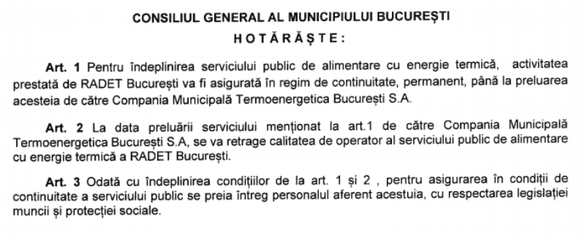 ULTIMA ORĂ CONFIRMARE Falimentul RADET, declarat oficial ca fiind 