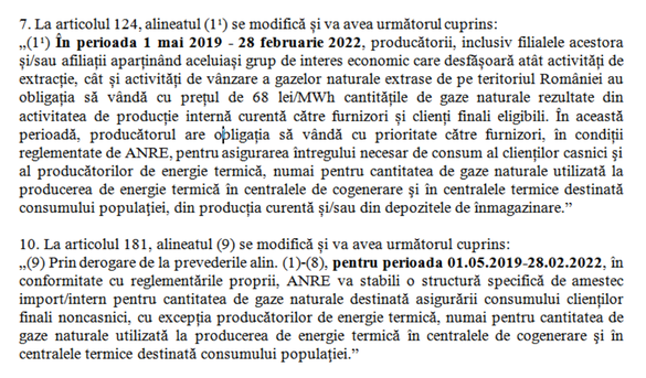 EXCLUSIV Modificarea modificării OUG 114. Plafonarea prețului gazelor - amânată cu o lună. Până la intrarea sa în vigoare ar mai fi rămas doar o zi lucrătoare