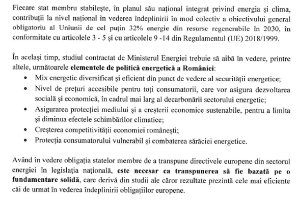 Sursă: Ministerul Energiei