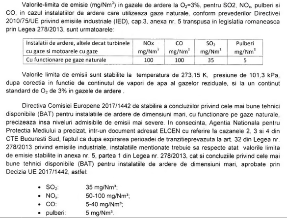 Extras din caietul de sarcini al licitației