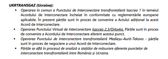 Extras din raportul administratorilor Transgaz pe primul semestru al anului 2019