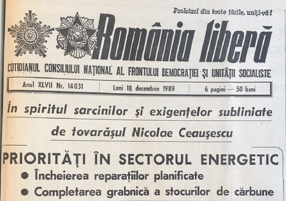 FOTO ARHIVĂ Pe cine dădea vina Ceaușescu prin presă pentru penuria de energie din 1989