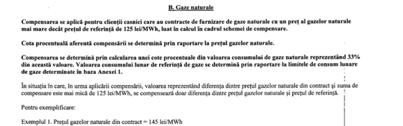 DOCUMENT Măsurile statului împotriva scumpirilor la energie și gaze - poza de moment