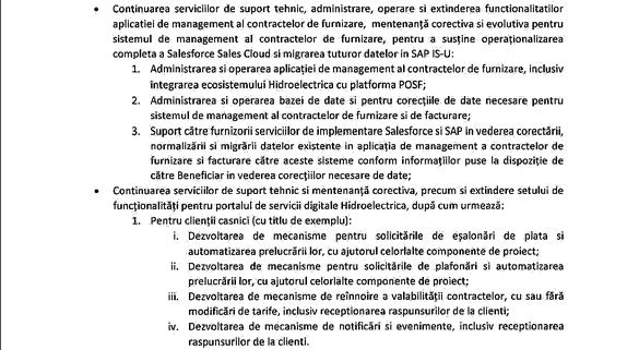 DOCUMENT Hidroelectrica: Angajările la Furnizare nu fac față valului de clienți noi. Compania vrea să extindă serviciile digitale oferite prin portalul dedicat acestora