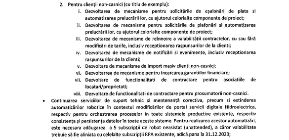 DOCUMENT Hidroelectrica: Angajările la Furnizare nu fac față valului de clienți noi. Compania vrea să extindă serviciile digitale oferite prin portalul dedicat acestora