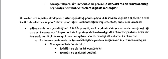 DOCUMENT Hidroelectrica: Angajările la Furnizare nu fac față valului de clienți noi. Compania vrea să extindă serviciile digitale oferite prin portalul dedicat acestora