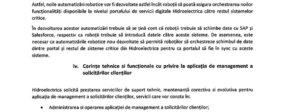 DOCUMENT Hidroelectrica: Angajările la Furnizare nu fac față valului de clienți noi. Compania vrea să extindă serviciile digitale oferite prin portalul dedicat acestora