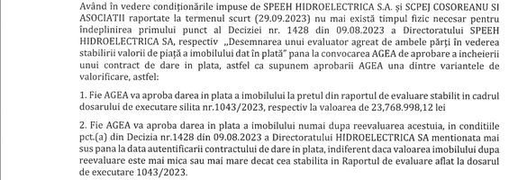 DOCUMENT Cum a ajuns compania de stat strategică Romaero să-și plătească facturile de curent la Hidroelectrica ″în natură″