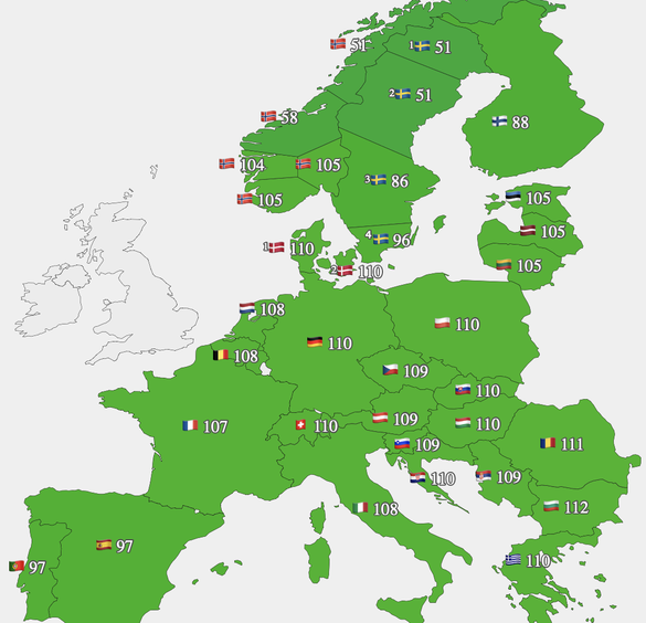 Prețurile energiei electrice furnizate joi din întreaga Europă (SURSA: EUENERGY.LIVE)
